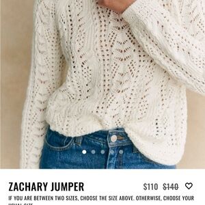 Sezane Cream Zachary Jumper